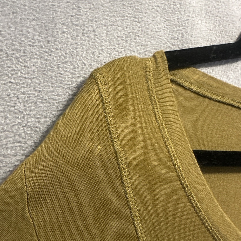 LOGO Lori Goldstein Tunic Top Size XL Olive Green Asymmetric Hem Lagenlook - Picture 6 of 6